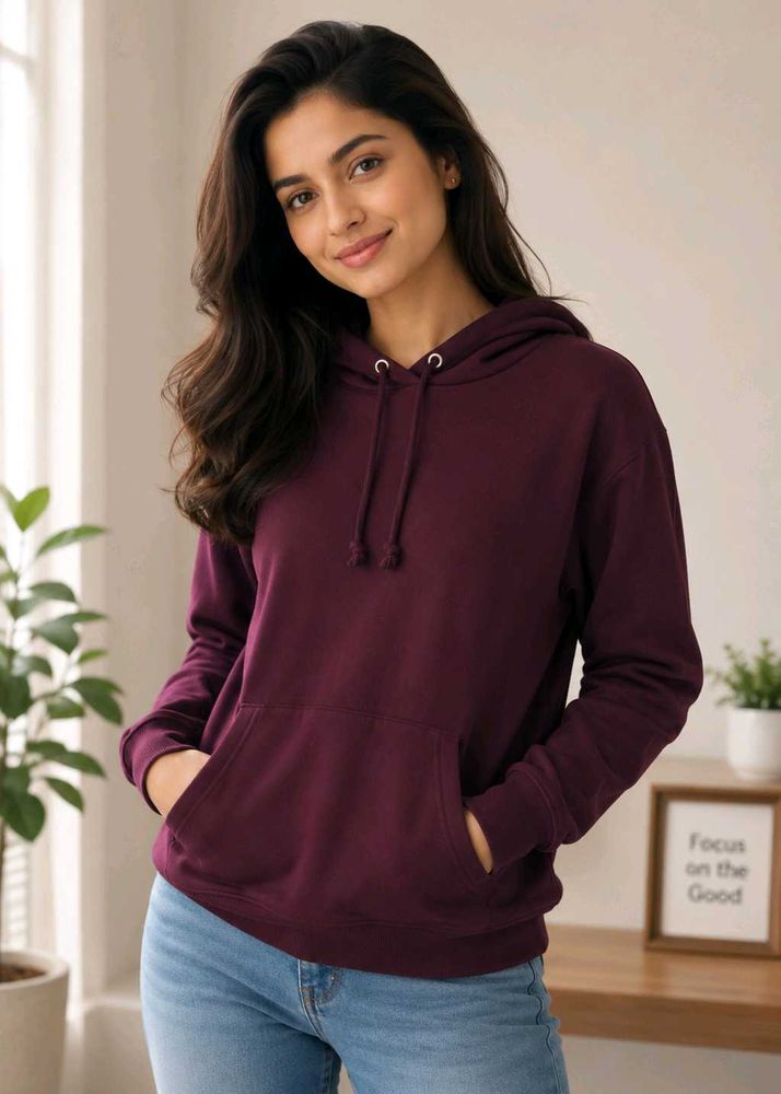 Burgundy Pullover Hoodie