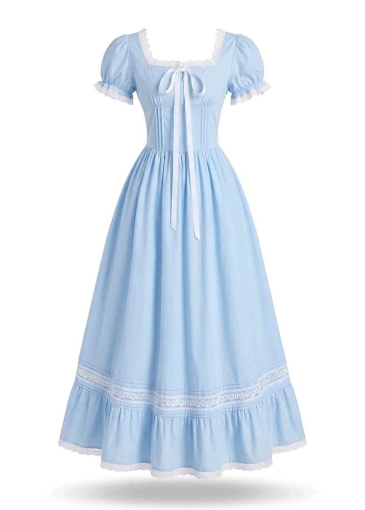 princess Coquette lolita Blue Cottagecore Dress 💙