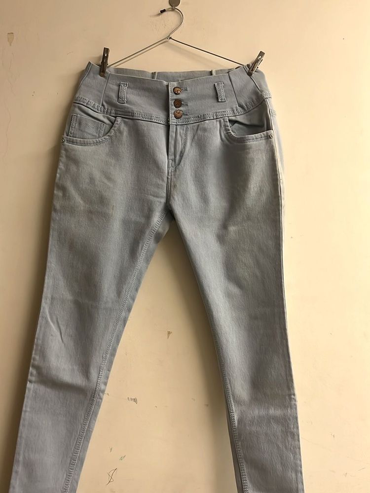 Light Wash High Waist Jeans