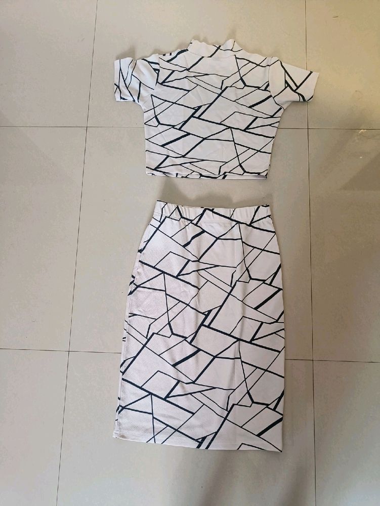 Skirt Top Tee Co Ord Set Party Wear