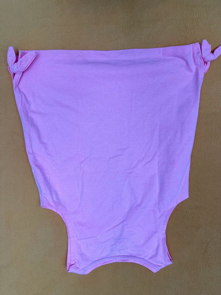 Cute Pink Tie-Sleeve Top