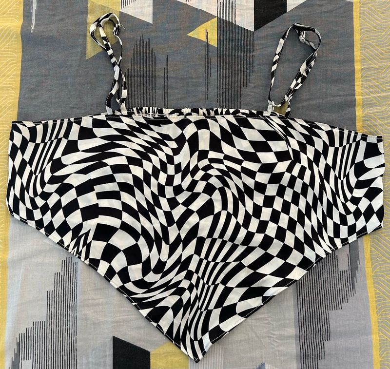 H&amp;M Checkered Bandana Top
