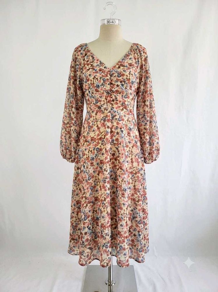 Floral Print Midi Dress