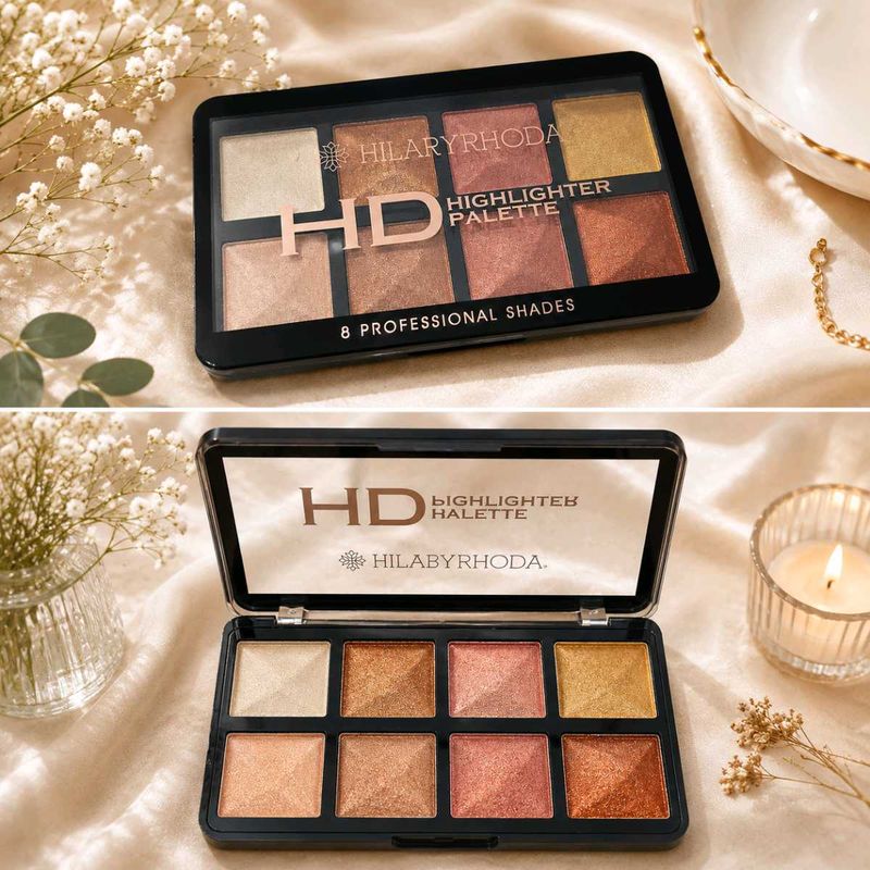 HD Highlighter Palette - 8 Professional Shades