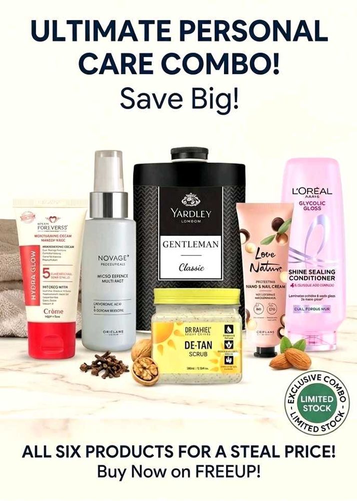 combo set of 6 personal care items