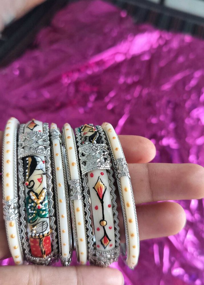 Boho Chic Hand-Painted Bangles