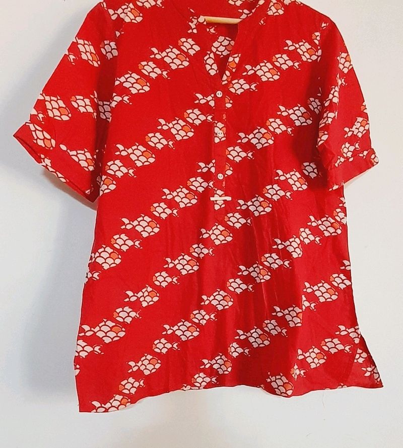Cotton Pink Short Kurta (Women's)