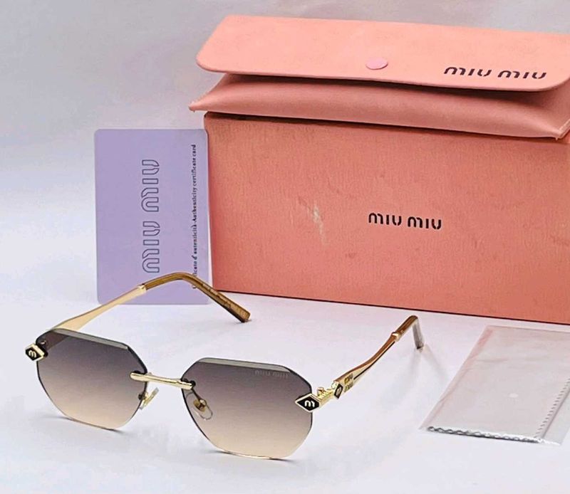 Miu Mi Rimless Octagonal Sunglasses