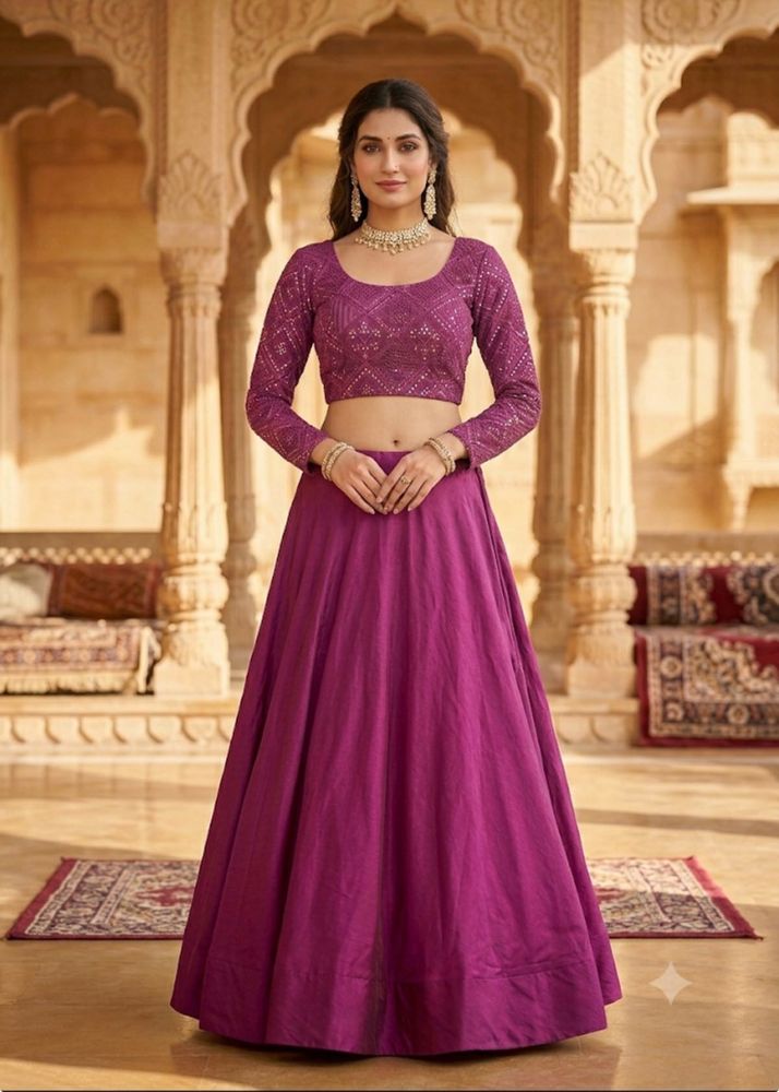 Vibrant Magenta Lehenga Choli Set