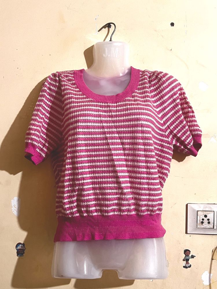Striped Knitted Top