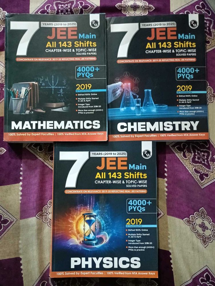 JEE Main 7 Years Solved Papers (Math, Physics, Che