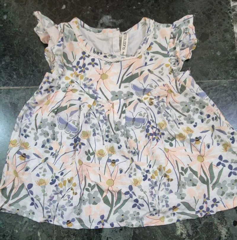 Cute Floral Baby Dress in 1-2 years girl
