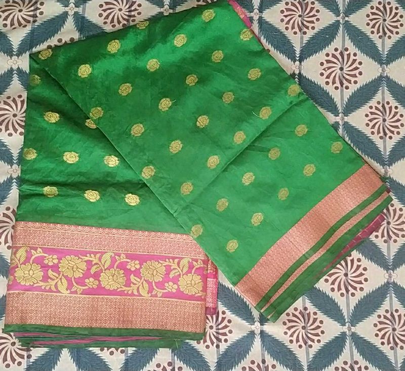 Green Banarasi Silk Saree
