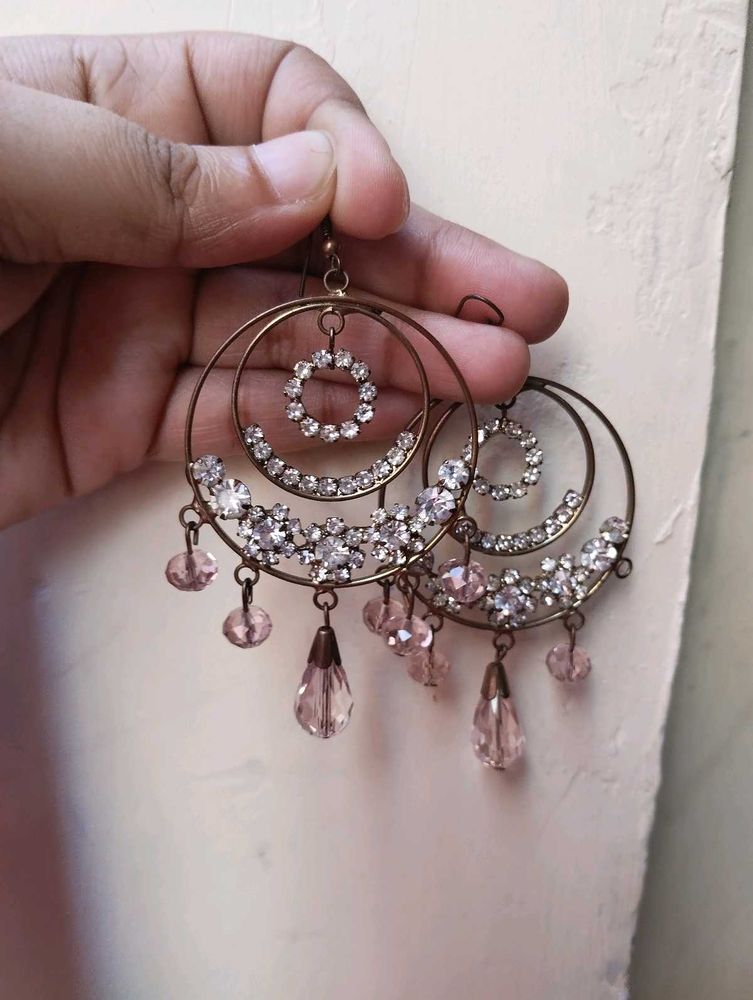 Chic Crystal Hoop Earrings