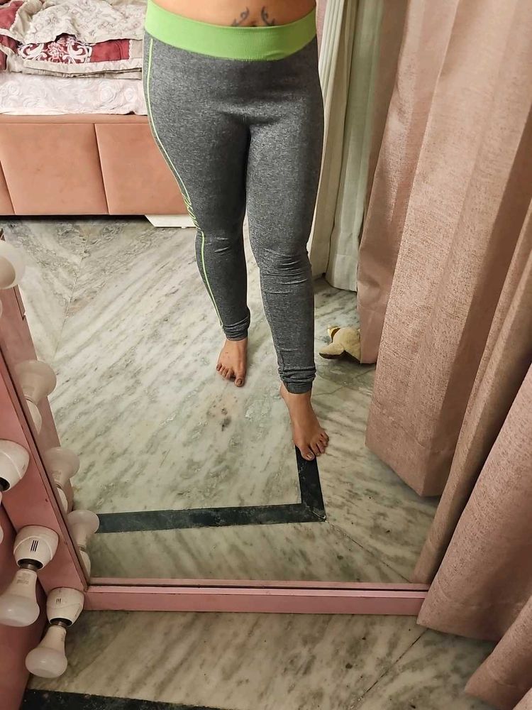 Gray &amp; Green Leggings