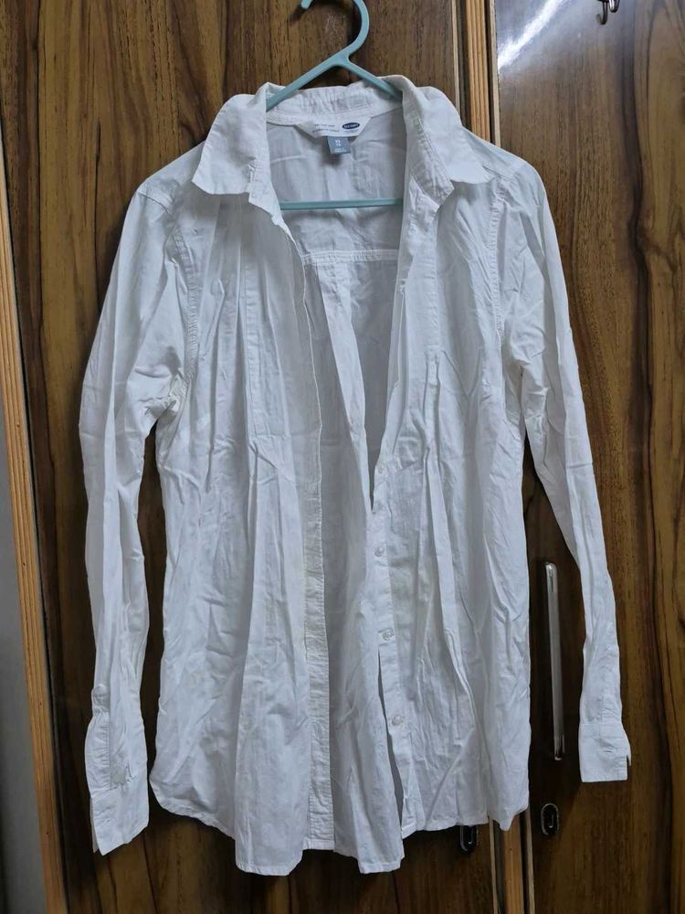 Classic White Old Navy Button-Up Shirt