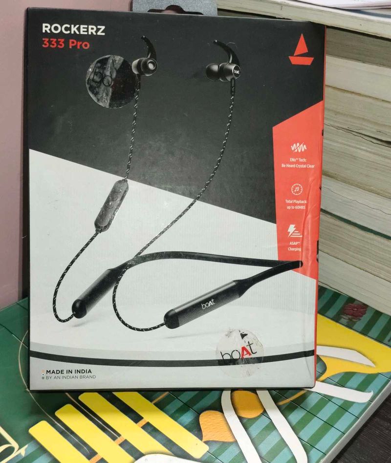 BoAt Rockerz 333 Pro Neckband Only Box With all do