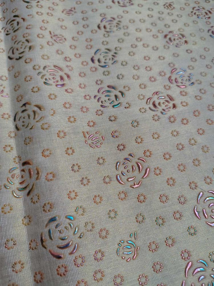 Elegant Floral Embellished 1m Fabric
