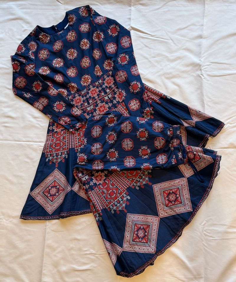 Vasansi Jaipur - Beautiful Blue Festive Kurta Set