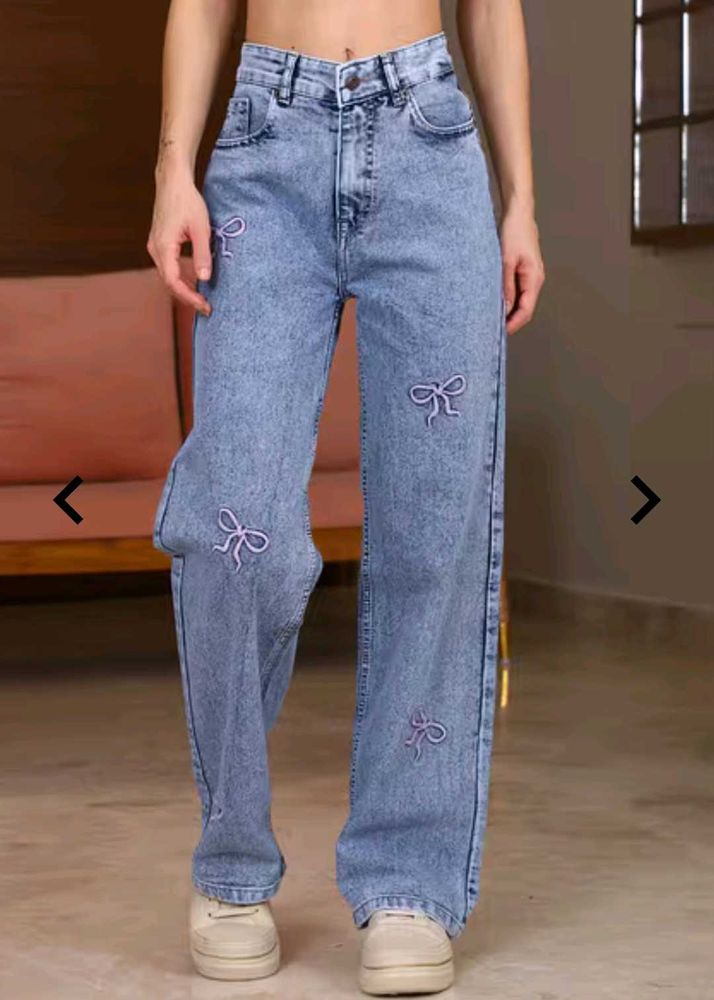 cute bow jeans