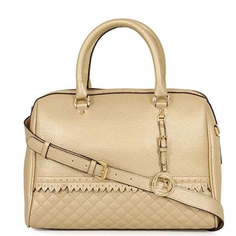Damilano Gold Textured Satchel Handbag