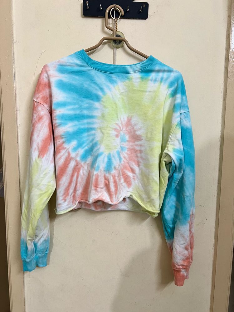 Tie-Dye Cropped Sweatshirt