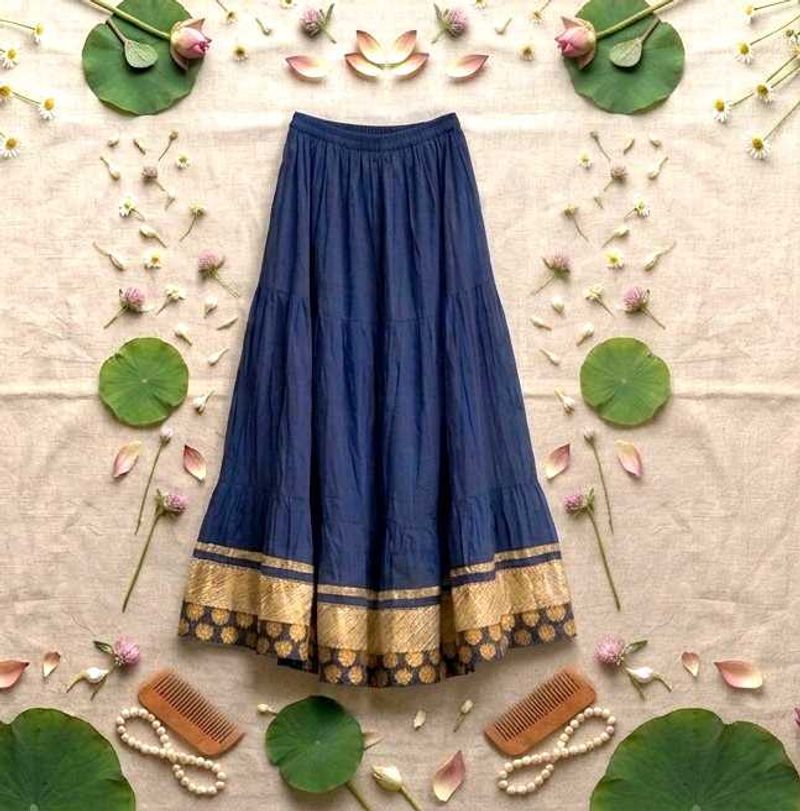Navy Blue Ethnic Skirt 🤗