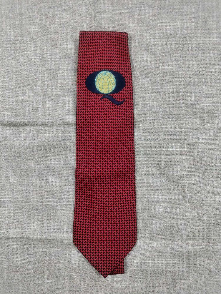 Men's Red Patterned Tie