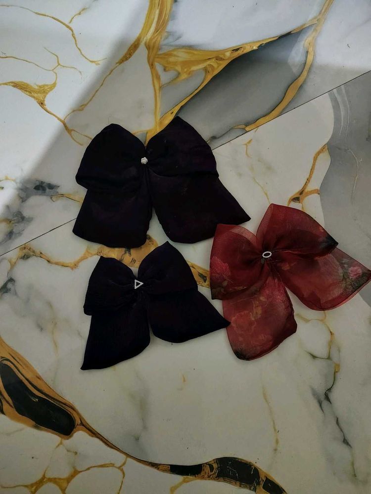 Set of 3 Bow Hair Clips