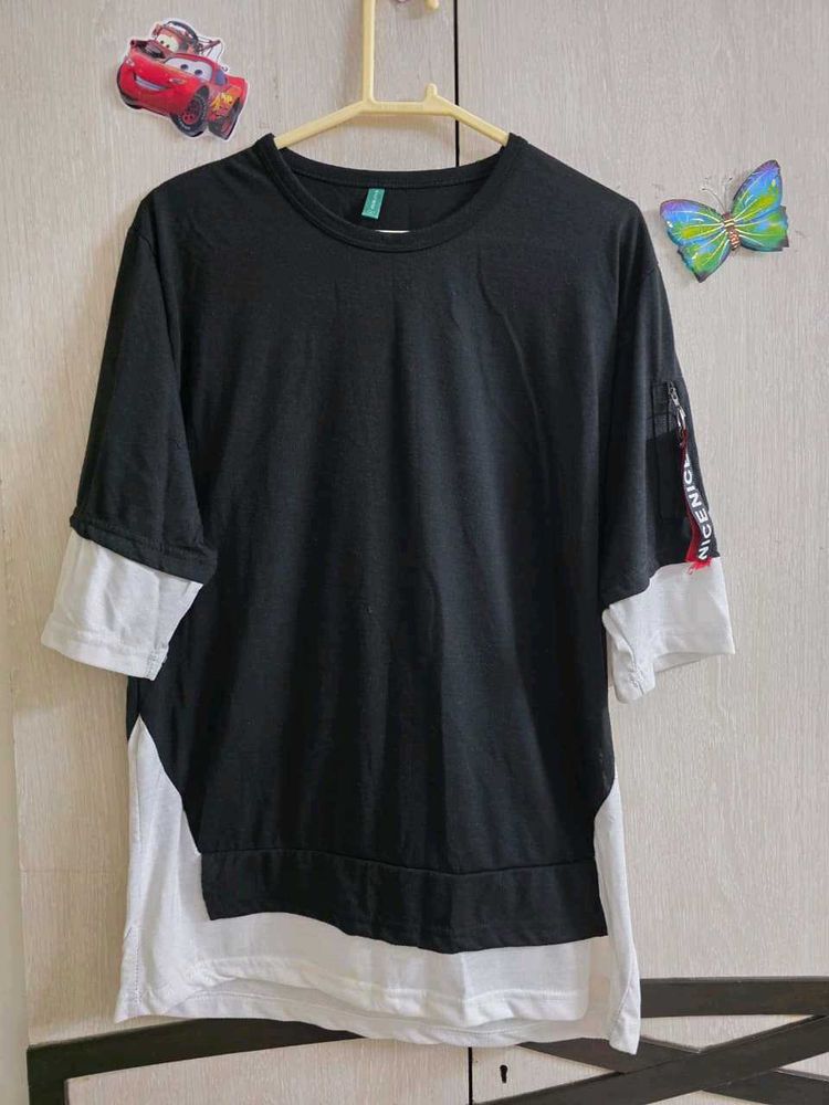 Black &amp; White Layered T-Shirt