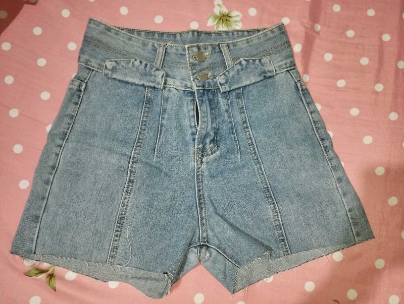High Waisted Denim Shorts