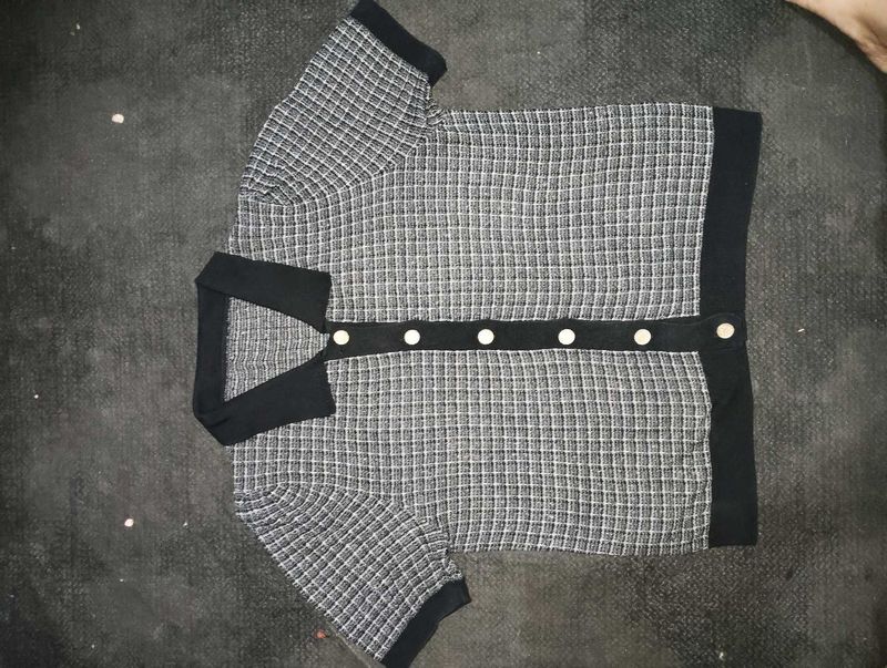 Classic Checked Button-Up Top