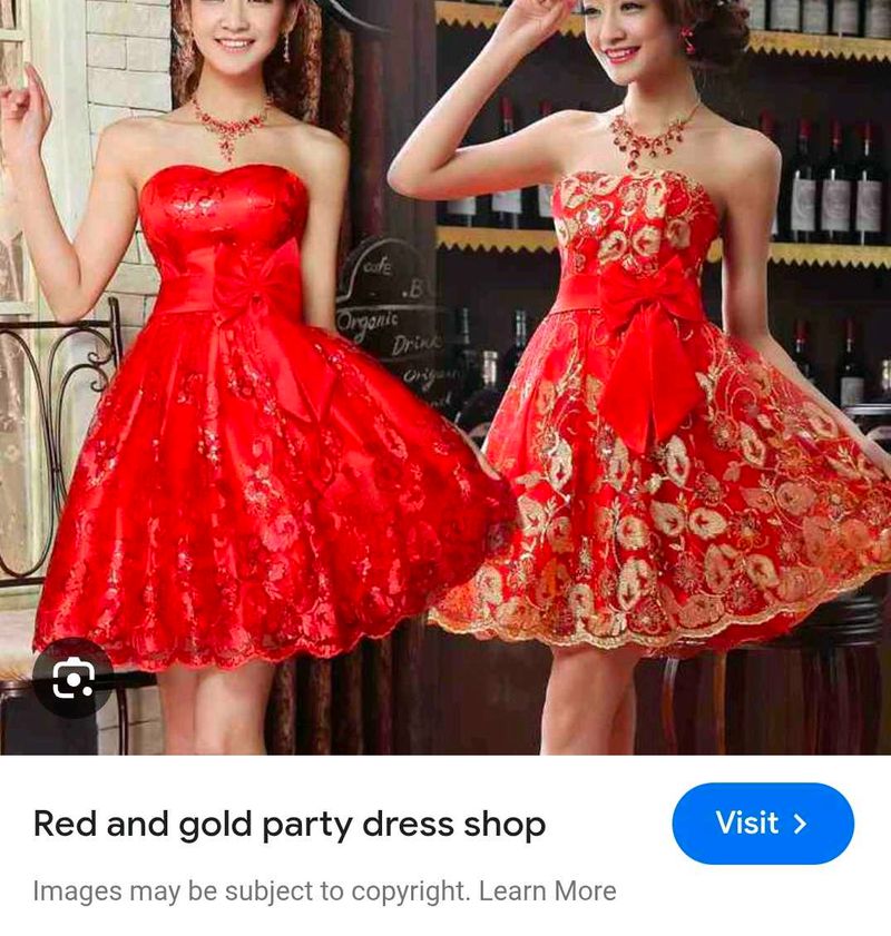 Red &amp; Gold Party Dress