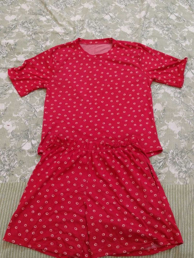 Medium size Red Polka Dot Pajama Set