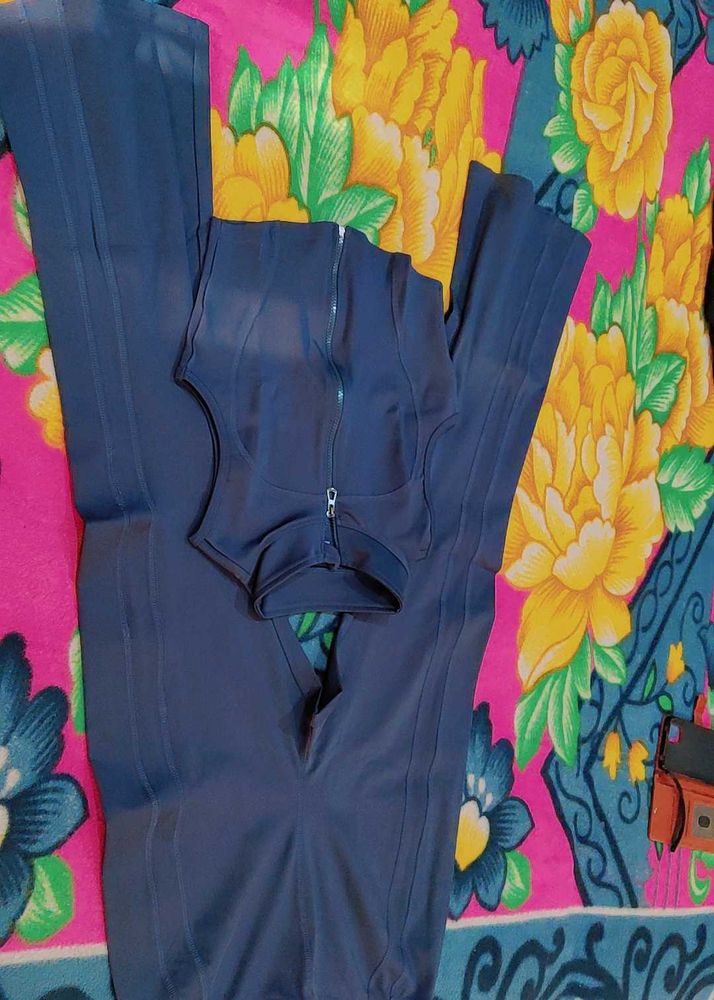 Blue Athletic Set - Top &amp; Leggings