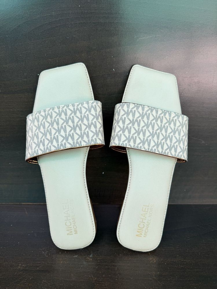 Cushioned Flats with MK Detail
