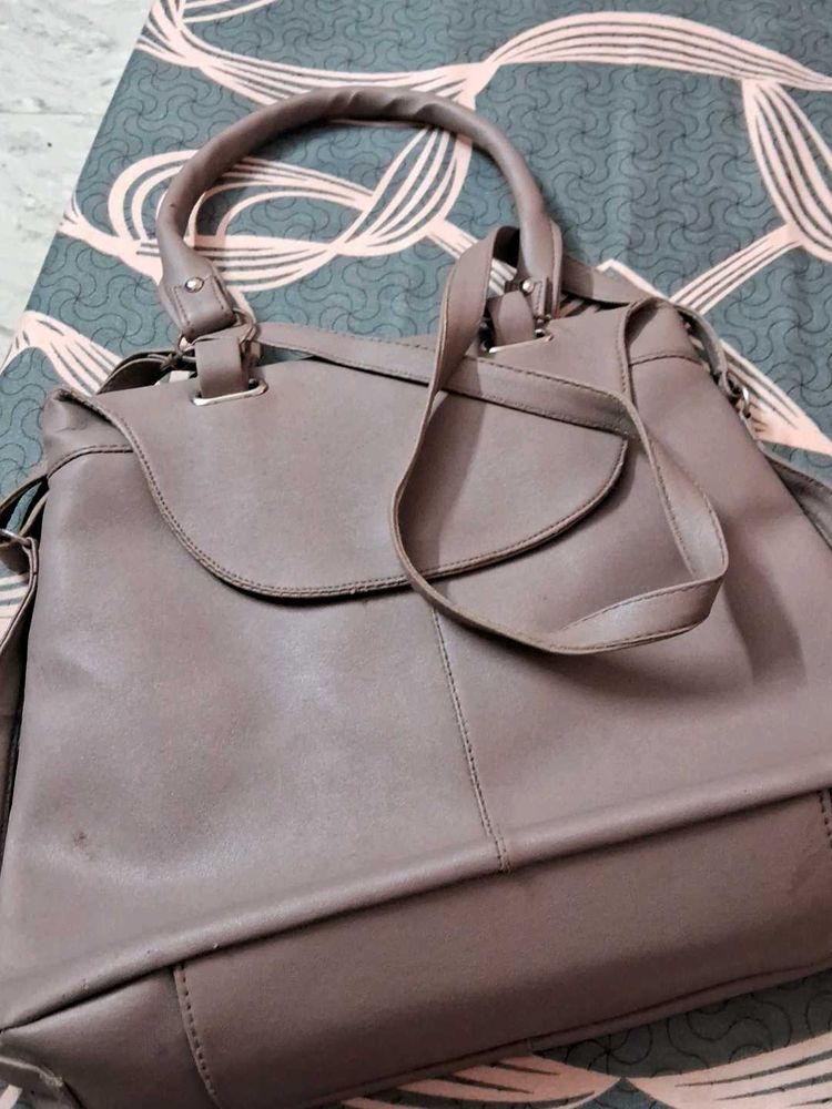Stylish Taupe Handbag