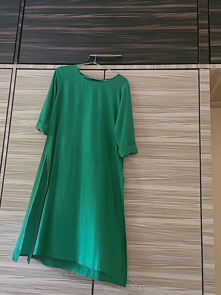Silk Green Kurta Size XL