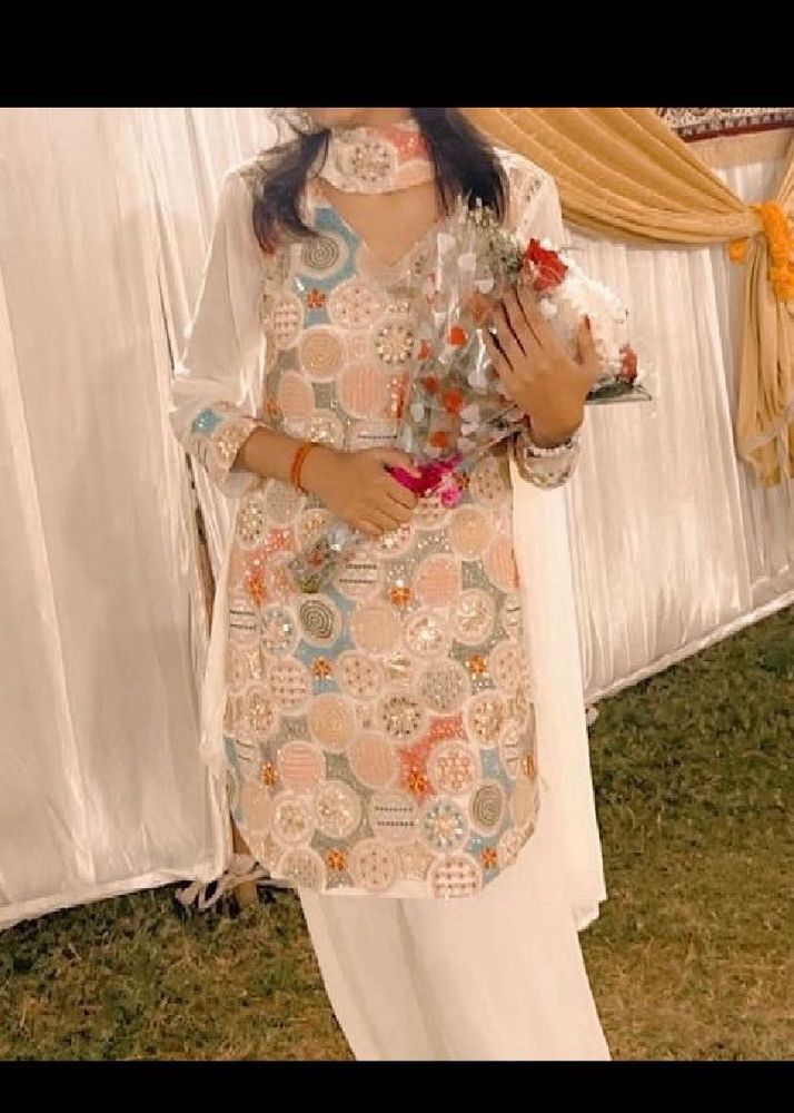 Embellished Kurta Set with Dupatta