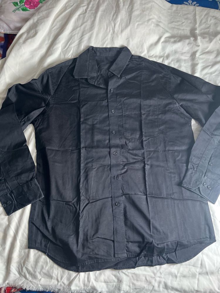Classic Black Button-Down Shirt