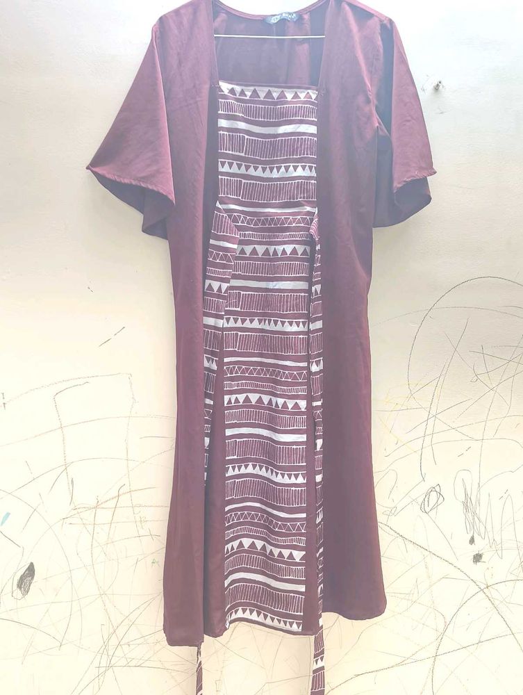 Maroon Ethnic Kurta Set