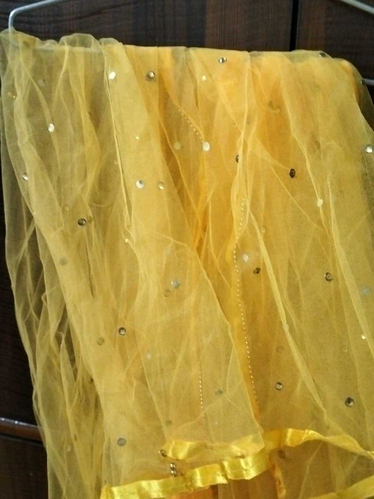 Yellow Dupatta free bracelet