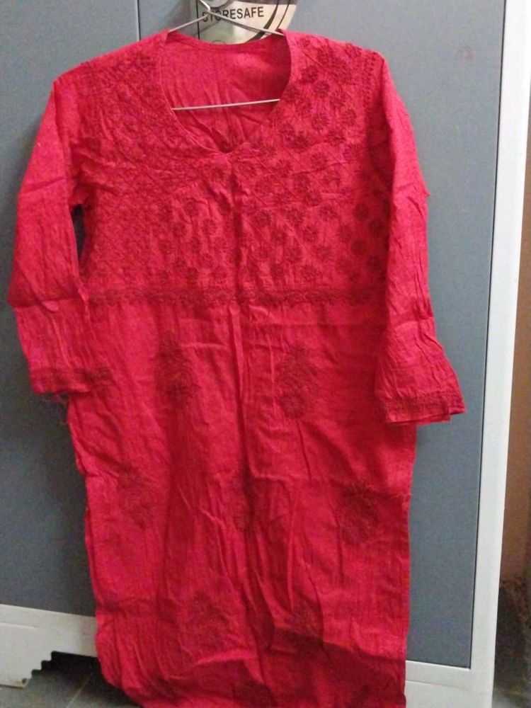Kurta Cotton Lucknowi Work