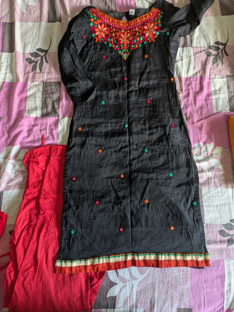Embroidered Kurta with Pants
