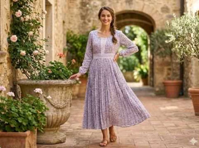 Elegant Floral Print Maxi Dress