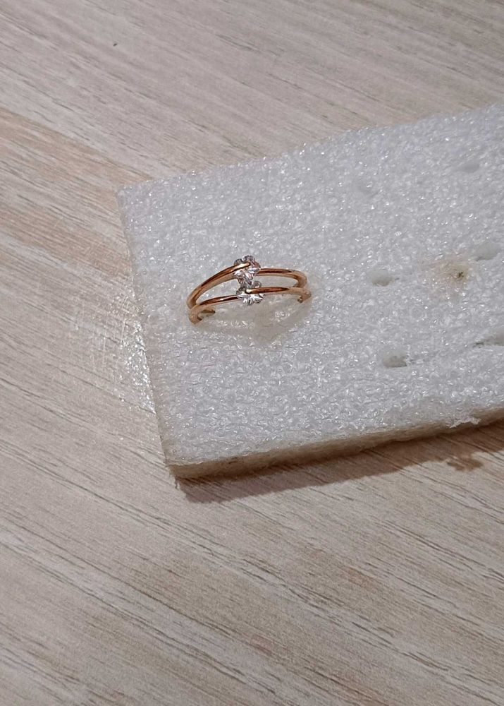 Elegant Rose Gold Double Band Ring