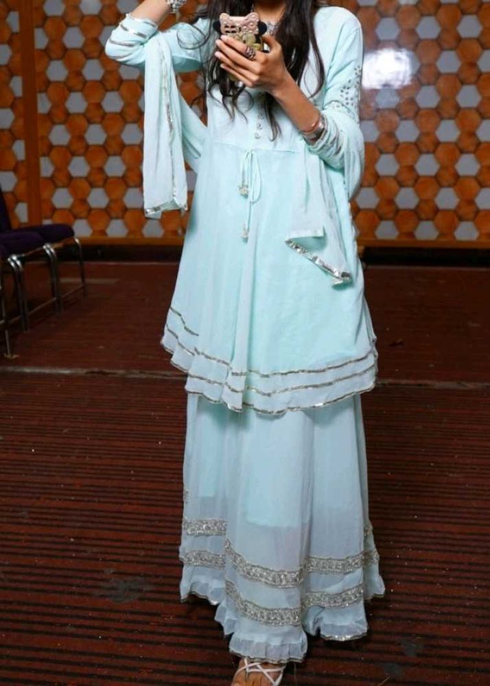 Elegant Light Blue Kurta Set for women