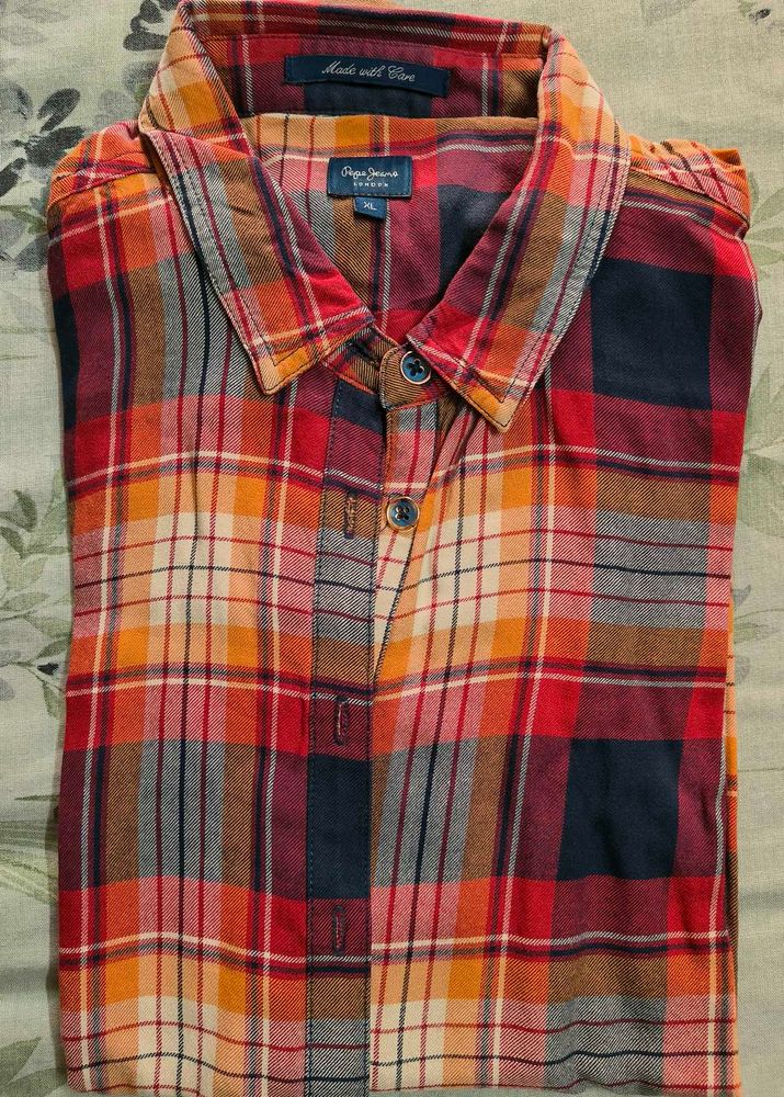 Pepe Jeans Plaid Button-Up Shirt