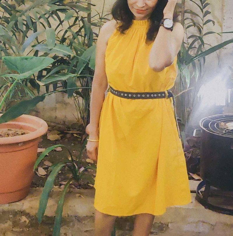 MUSTARD YELLOW mini dress 💛