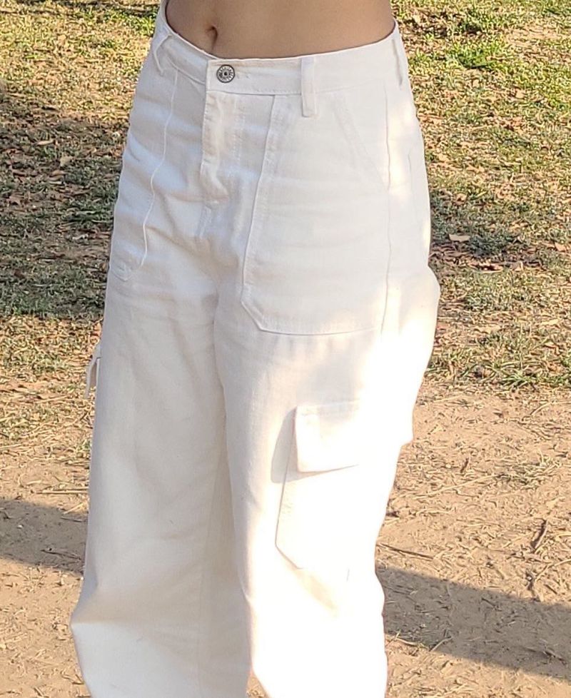 White Cargo Pants